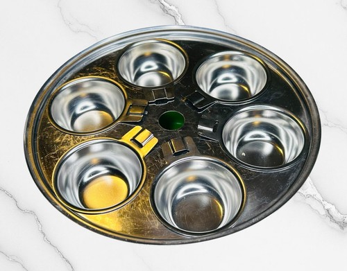 Lifetime Saladmaster Stainless Steel 6 Cup Egg Poacher Insert & Cups. GUC