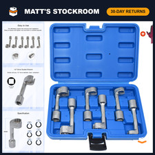 6pcs 12 Drive Diesel Fuel Line Socket Wrench Set 12pt Injection Line Tools