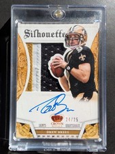 2013 Panini Crown Royale Drew Brees Silhouette Prime Patch Auto #/25 Game Used