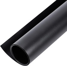 40x15inch PVC Photography Backdrop, Matte Black PVC Vinyl Photo Background fo...