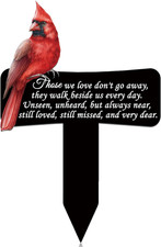 Cardinals Grave Markers Cardinals Memorial Gift Metal Sympathy Stakes for Cemete