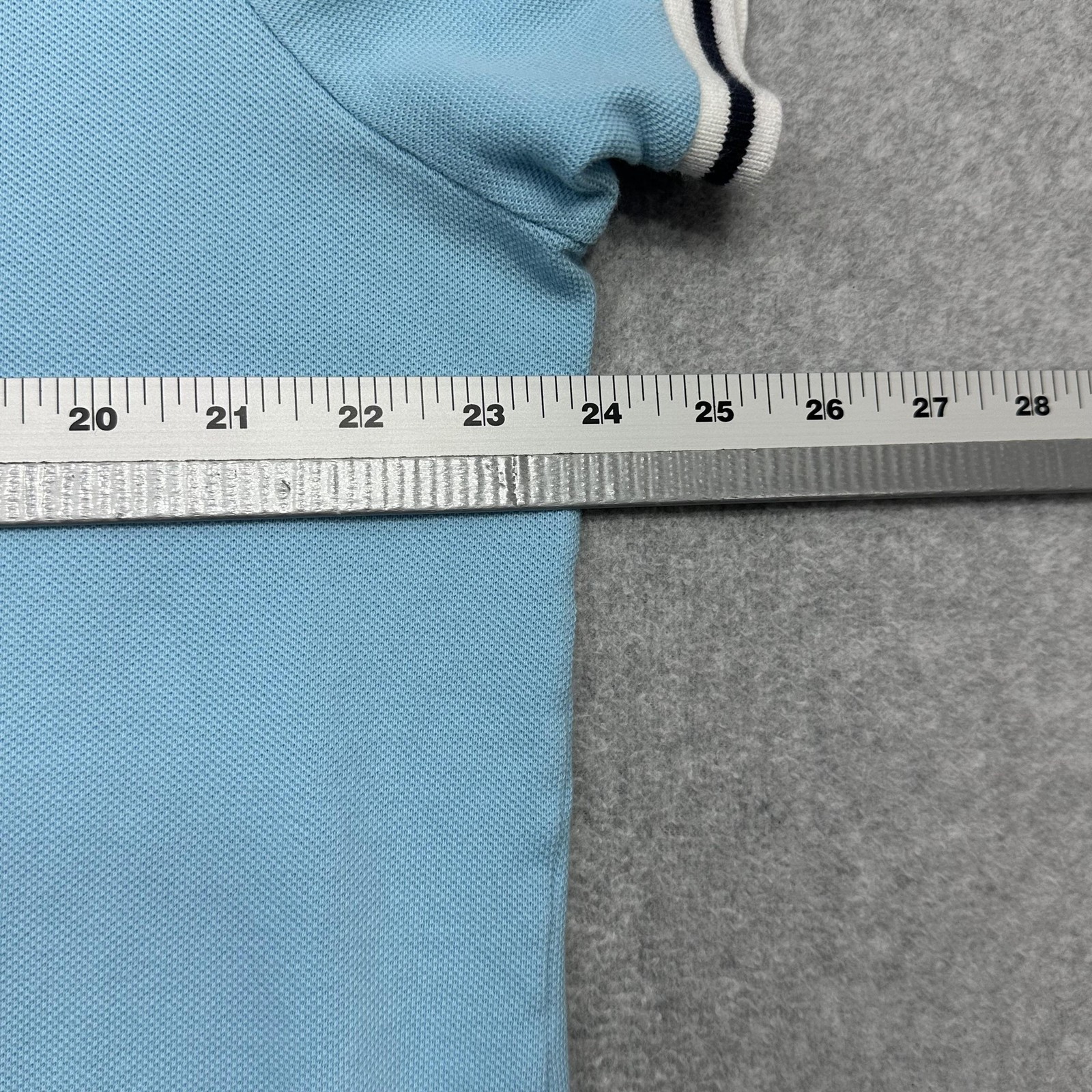 Lacoste Polo Shirt Men XXL Size 7 Blue Stripe Collar Croc Logo Short Sleeve thumbnail 10