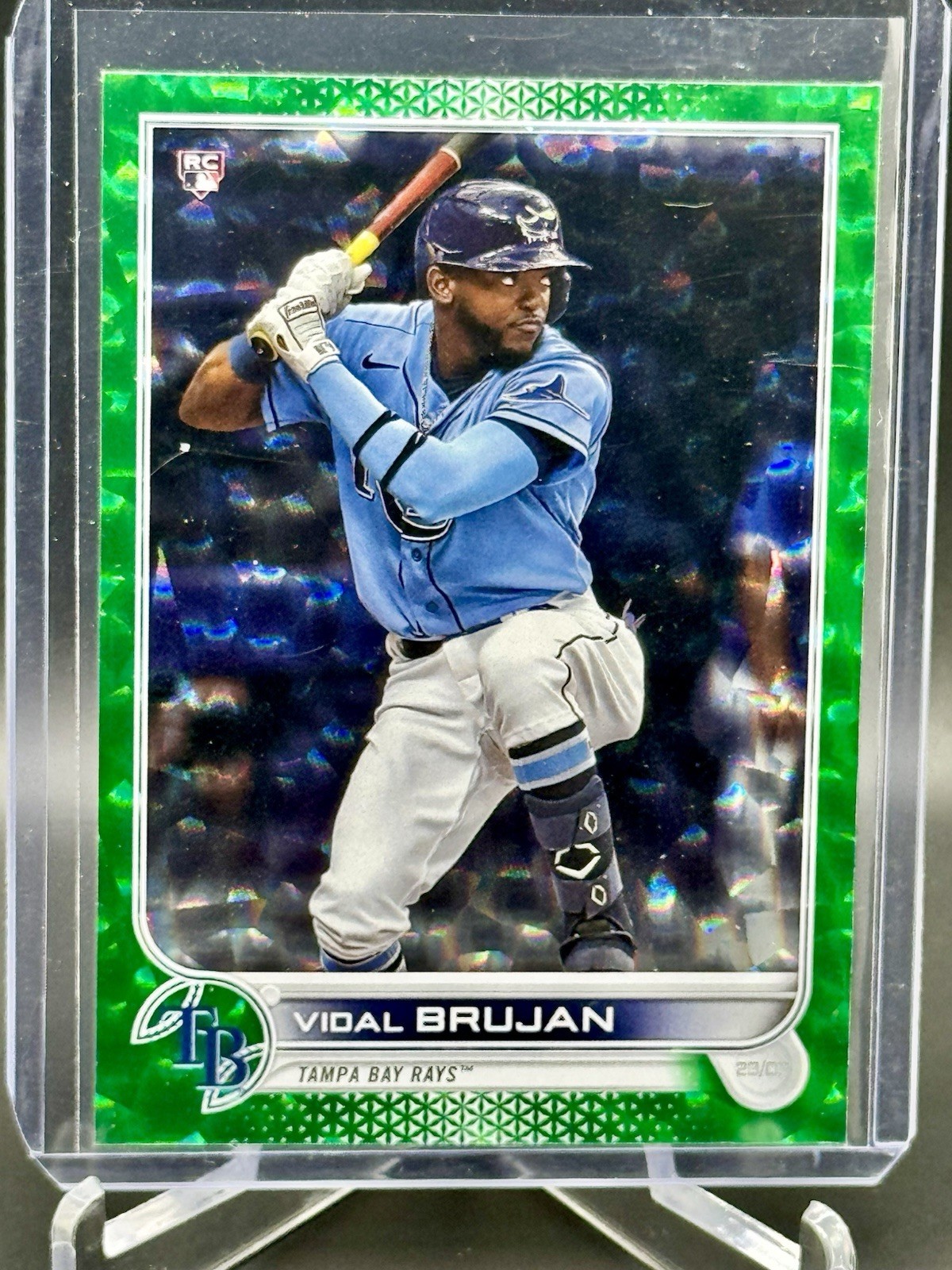 2022 Topps Green Foilboard #25 Vidal Brujan /499 TAMPA BAY RAYS NM