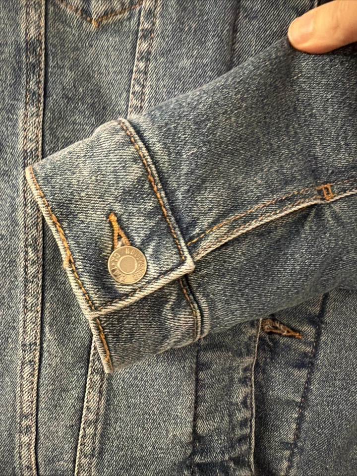 Chaqueta de mezclilla Hollister Sherpa de peso pesado Western Cowboy talla grande Abercrombie Foto 4 de 4