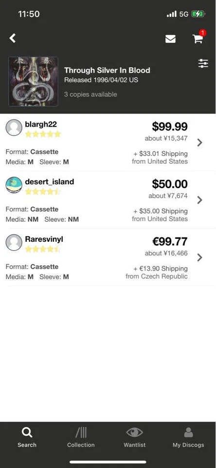 Rare new NEUROSIS Through Silver In Blood cassette Foto 2 de 2