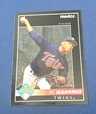 1992 Pinnacle Baseball Pat Mahomes Rookie Card #472 Set Break NM. rookie card picture