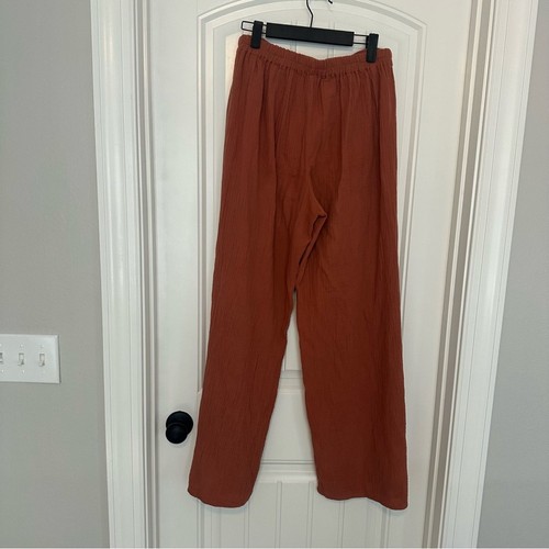 Young Fabulous & Broke Pants Boho Flowy Wide Leg Muslin Cotton Size Medium - Foto 4 di 7