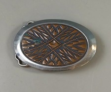 Antique-Western Style Oval Belt Buckle Copper Silver