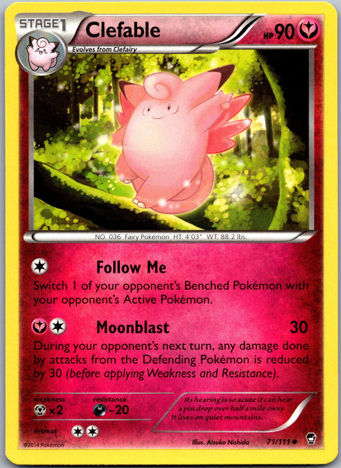 Clefable Uncommon XY - Furious Fists 71/111 NM