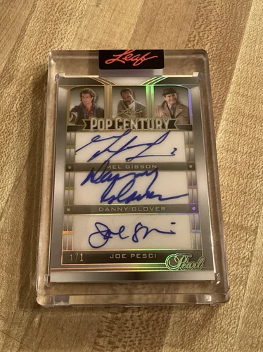 2025 LEAF POP CENTURY PEARL LETHAL WEAPON 1/1 TRIPLE AUTO GIBSON GLOVER PESCI