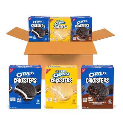 Cakesters Soft Snack Cakes Variety Pack, 3-5 Count Packs (15 Total Snack Packs,