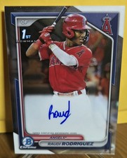 RAUDI RODRIGUEZ AUTO 2024 1st Bowman Chrome Prospect #CPA-RR L.A Angels 