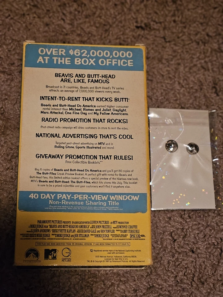 Beavis and Butthead Do America VHS Promo Screener Timecode & pin - Image 3 of 3