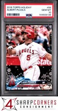 2018 TOPPS HOLIDAY #84 ALBERT PUJOLS ANGELS PSA 10