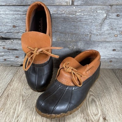 Cabela's Duck Boots Waterproof Leather Rubber Steel Shank Rain Shoe Women s 10
