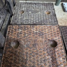 Cast iron Manhole Cover 635mm X 492mm  square Corners Diamond pattern Drain lid