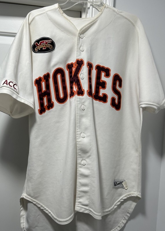 Virginia Tech Hokies Baseball Game Worn Jersey Size 48