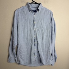 Eton Men's Dress Shirt Size 15.5 39 Medium Slim Fit Blue 100 Cotton EUC