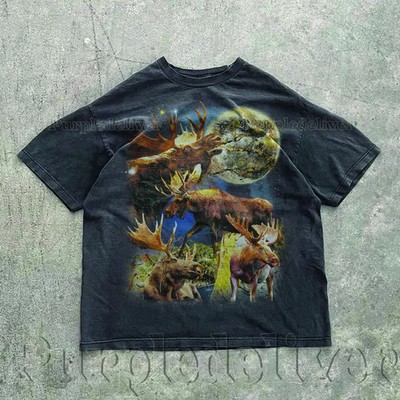 Vintage Moose Graphic Style Comfort Tee