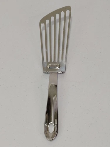 All Clad Flexible Slotted Spatula Fish Turner 13" Stainless Steel Kitchen Tool