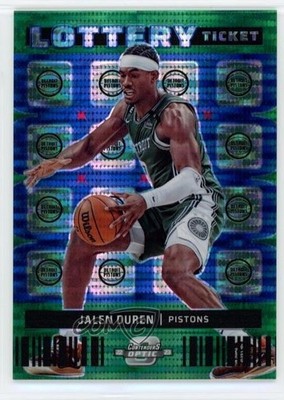 2022 Panini Contenders Optic Green Pulsar Prizm /25 Jalen Duren Rookie RC 1uw6