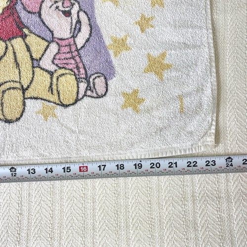 Vintage Winnie Puuh Ferkel Sterne 100% Baumwolle Badetuch Disney 38x23 Kanone - Bild 4 von 9