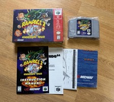 Rampage 2 Nintendo 64 N64 CIB Cart Box Manual Inserts Poster Reg Card