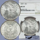1897 Morgan Silver Dollar NGC MS64, Brilliant Uncirculated, Bright White, C8227