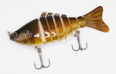 1 Angelköder Multi Jointed Realistischer Hecht Raubfisch Spinner Schwimmköder