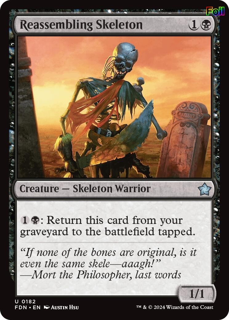 Foil Reassembling Skeleton - 182 - NM - Foundations