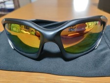 Oakley Pit Boss Sunglasses Orange Lenses Black Silver Frame Good Condition