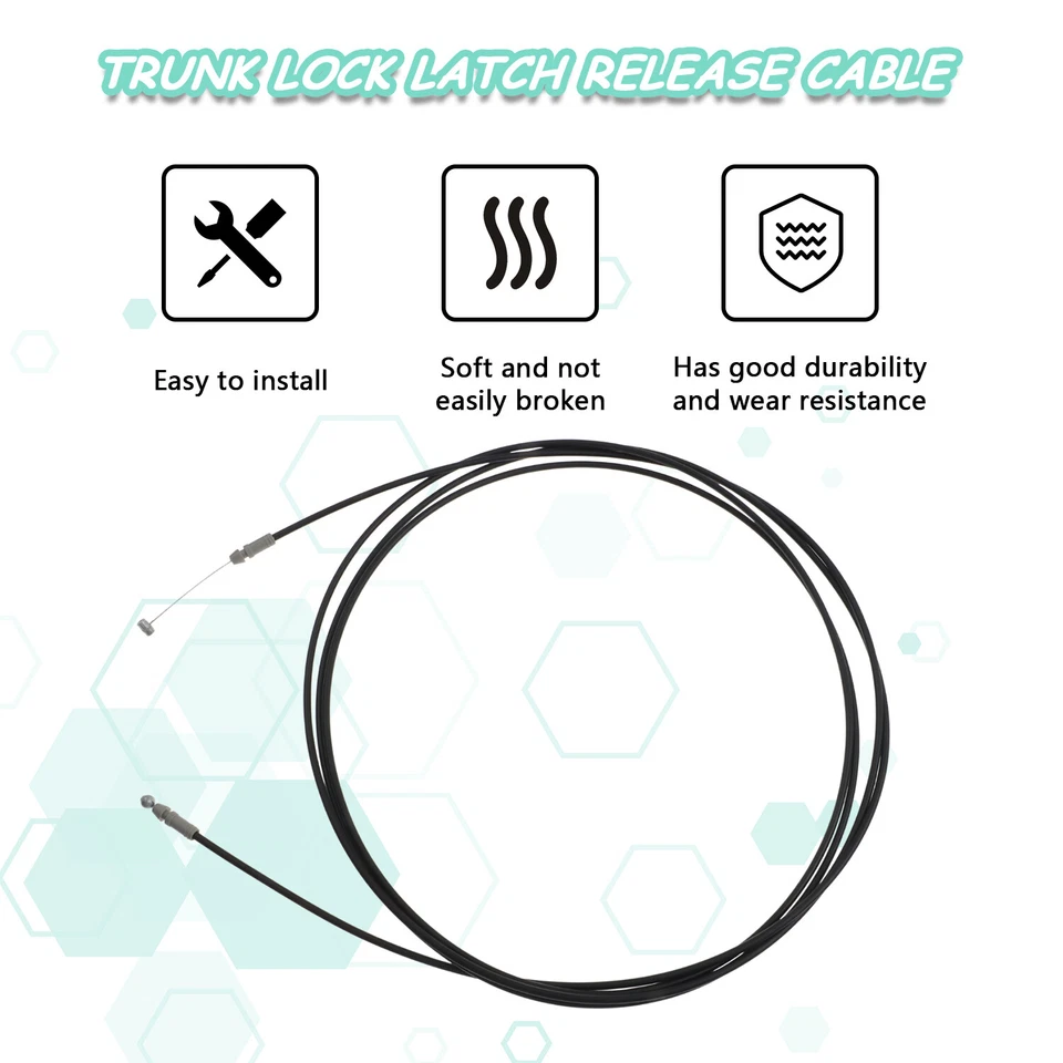 Trunk Lock Latch Release Cable for 2009 2010 2011 2012 2013 Toyota Corolla Foto 4 de 4