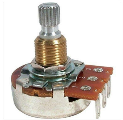 Bourns Guitar & Amp Potentiometer, 500K Audio, Knurled Split Shaft (609722125819)