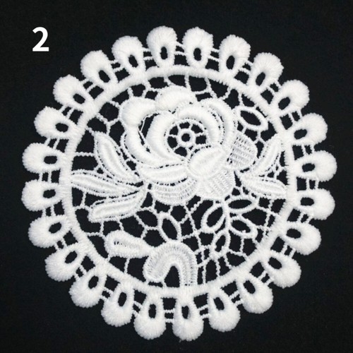 5x Embroidered Lace Applique Patch Floral for Curtain Sofa Trims Trimming - Picture 3 of 11