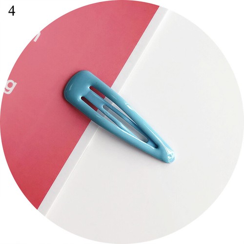 Women's Hair Clip Glitter Metal Candy Color Barrette Snap Waterdrop Hairpin 5c ❀ - Picture 27 of 33