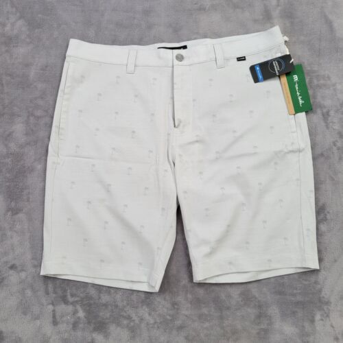Travis Mathew Golf Shorts Mens 36 Report To This Gray Palm Trees Eco Collection - Afbeelding 1 van 13