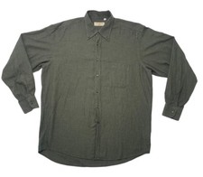 Luciano Barbera Casual Button Down Shirt Size XL Green Plaid 100 Cotton Italy