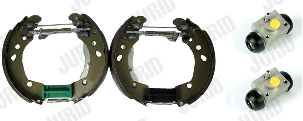 Kit mâchoires de frein JURID 381490J à haute friction pour Renault Clio III