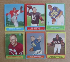 1963 TOPPS FOOTBALL CARD SINGLES COMPLETE YOUR SET PICK CHOOSE UPDATED 11/18