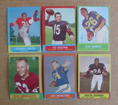 1963 TOPPS FOOTBALL CARD SINGLES COMPLETE YOUR SET PICK CHOOSE UPDATED 6/9