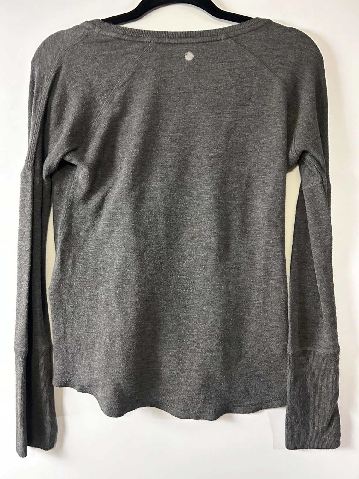 yogalicious solid round neck pullover long sleeve sweater
