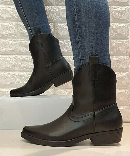 stivali stivaletti da donna invernali con tacco basso texani 36 37 38 39 40  41 | eBay