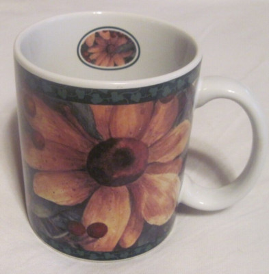 Lang and Wise SUNNY FACES Ceramic Coffee Cup Mug 1997 by Anna Krajewski RARE
