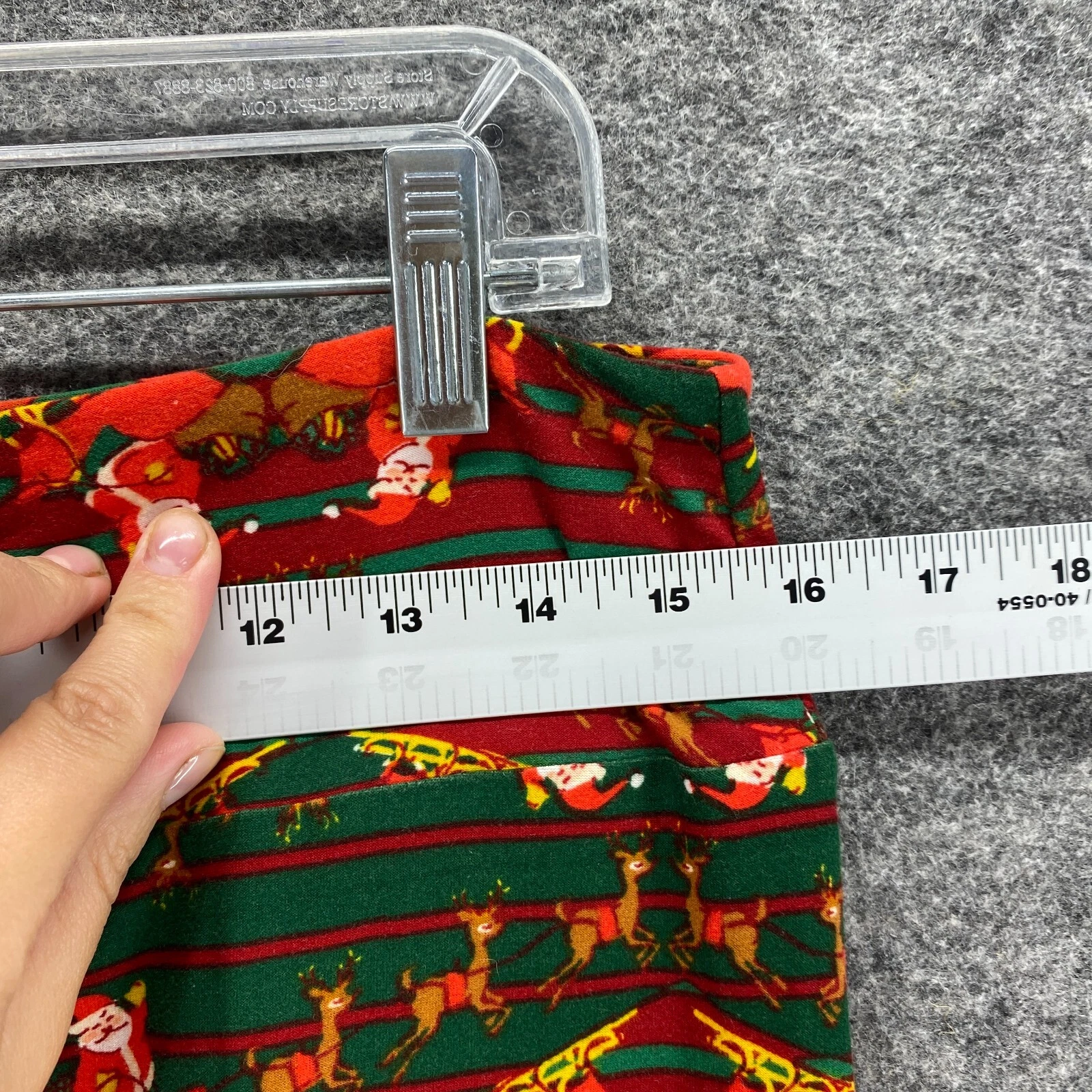 lulaloe striped christmas print tall & curvy pull on leggings