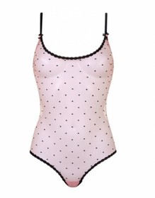 Agent Provocateur POPPIE Bodysuit L/4 NWT Nude & Black Orig. $335 [Q]