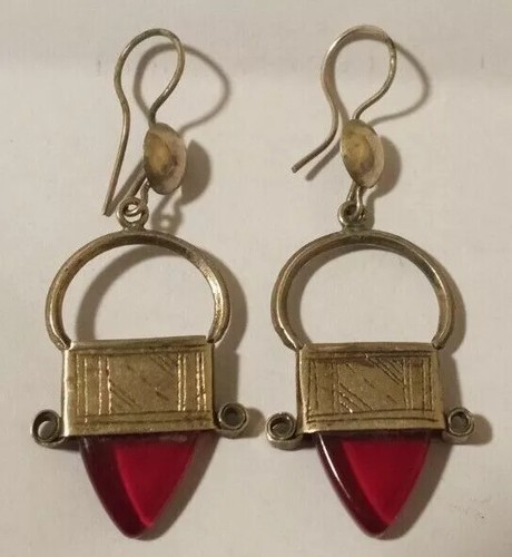 Handcrafted African Tuareg Berber Earrings Handmade African Jewelry - Picture 9 of 10