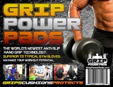 New Gym Gloves GRIP POWER PADS Lifting Grips Bodybuilding Workout Gloves