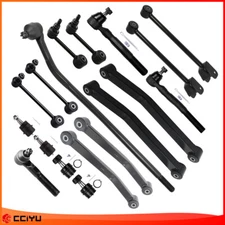18x For 2007-2018 Jeep Wrangler Front Upper & Lower Control Arm Sway Bar Tie Rod