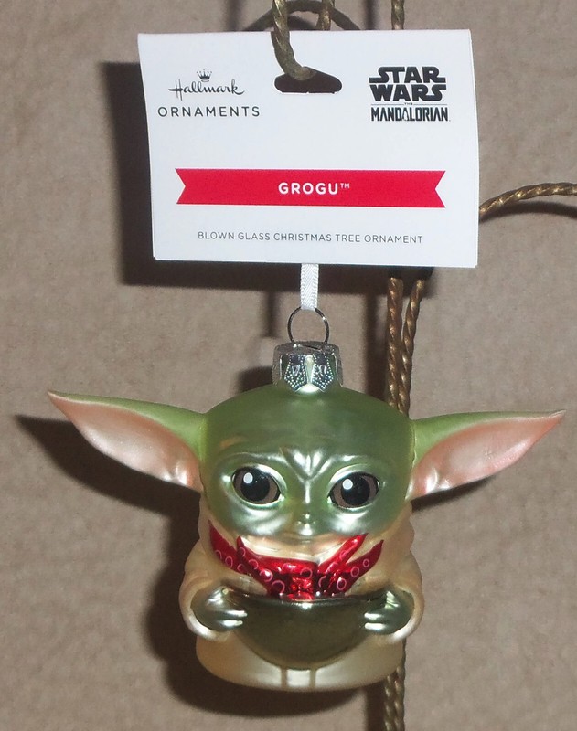 2024 Disney Star Wars Hallmark GROGU (red) Blown Glass Christmas Ornament