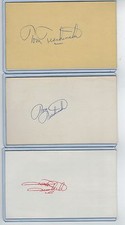 (3) TOM TISCHINSKI INDEX CARD SIGNED 1969-71 MINNESOTA TWINS PSA/DNA CERTIFIED